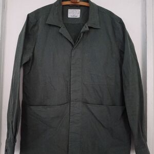 Men's Casual Olive Button Down Shirt